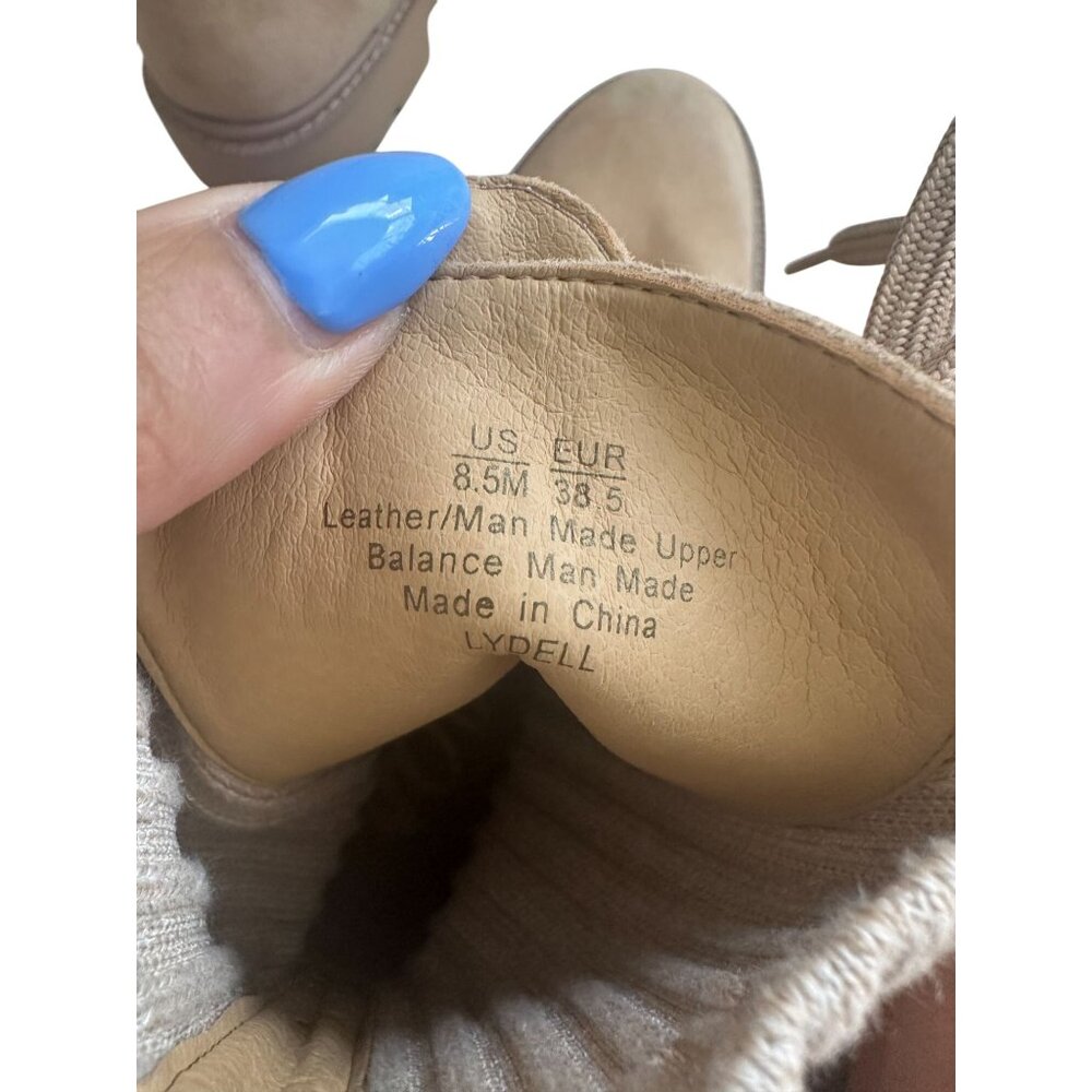 SAM EDELMAN Lydell Beige Combat Lace Up Boots Size 8.5 - Picture 3 of 8